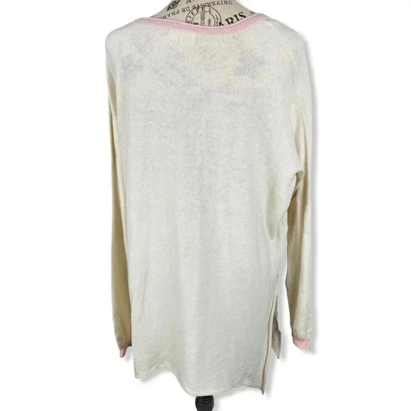 Cloth by Design, cotton scoop neck oversized, beige sweater, XS - Picture 3 of 4